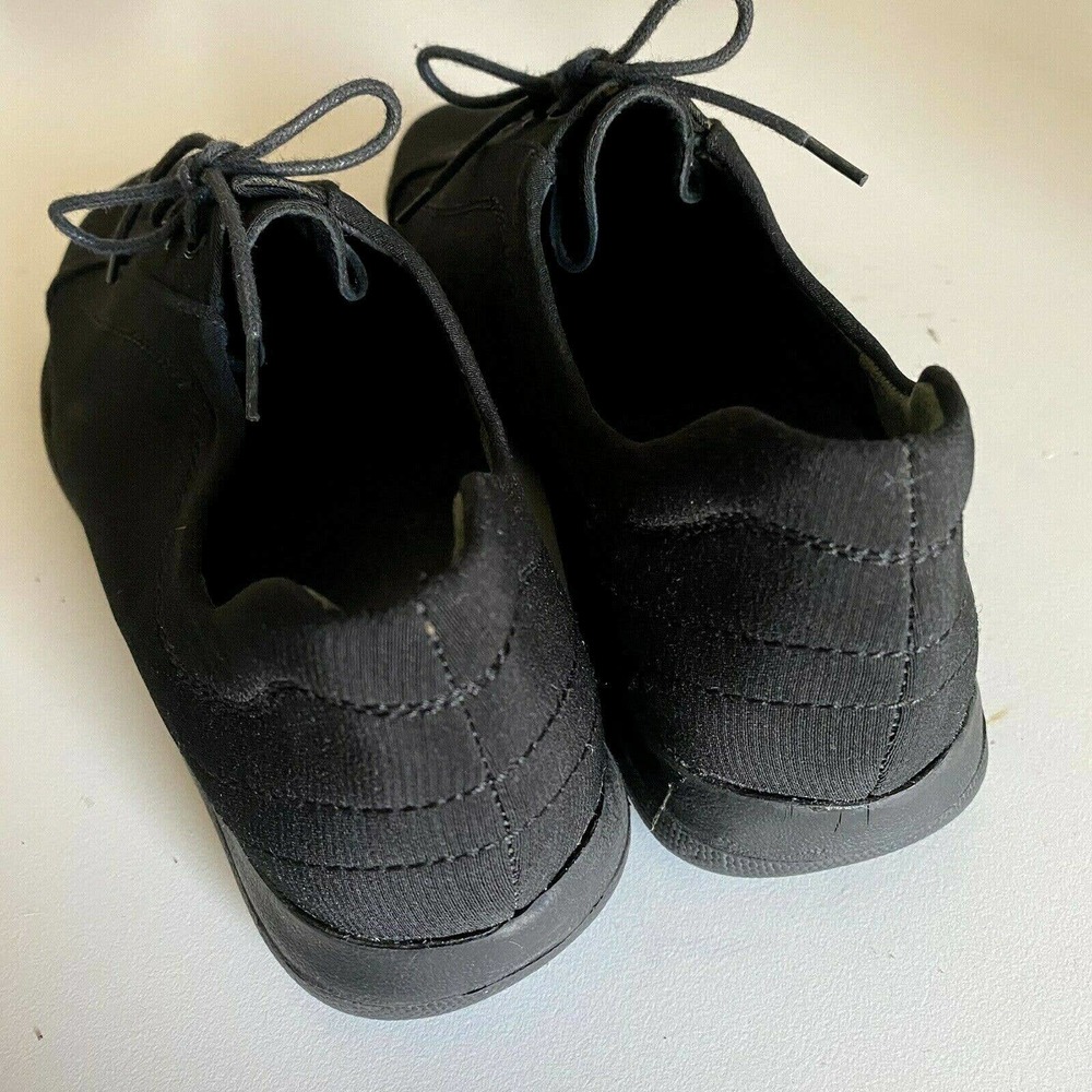 STUART WEITZMAN Black Nylon Lace Up Sneaker Shoe Flat Square Toe Women's… - Picture 5 of 7